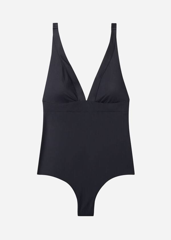 Costume De Baie Calzedonia Căptușită One-Piece Paola Dama Negrii | RO2184EX