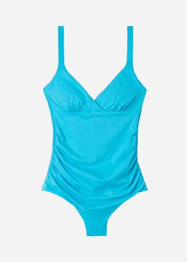 Costume De Baie Calzedonia Căptușită One-Piece Shaping-Effect Indonesia Dama Turcoaz | RO2190OR