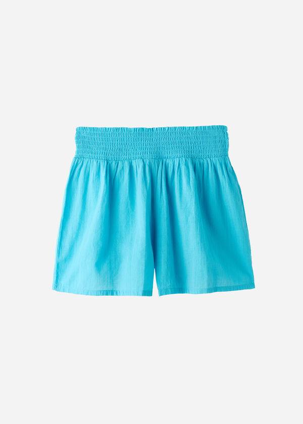 Cover Ups Calzedonia Bumbac Shorts Dama Turcoaz Verzi | RO2127BC