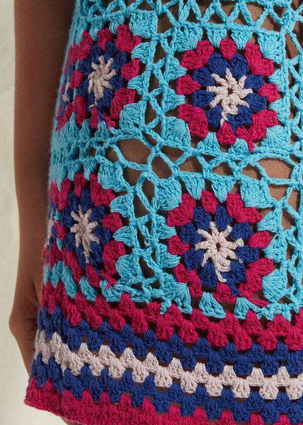 Cover Ups Calzedonia Crochet Skirt Dama Turcoaz Albastri | RO2129MA