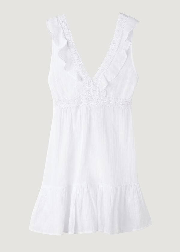 Cover Ups Calzedonia Mini Rochie with Ruffle and Passementerie Dama Albi | RO2107RW