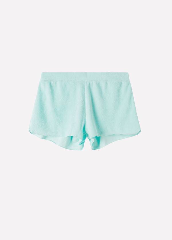 Cover Ups Calzedonia Terrycloth Shorts Dama Albastri | RO2149ZG