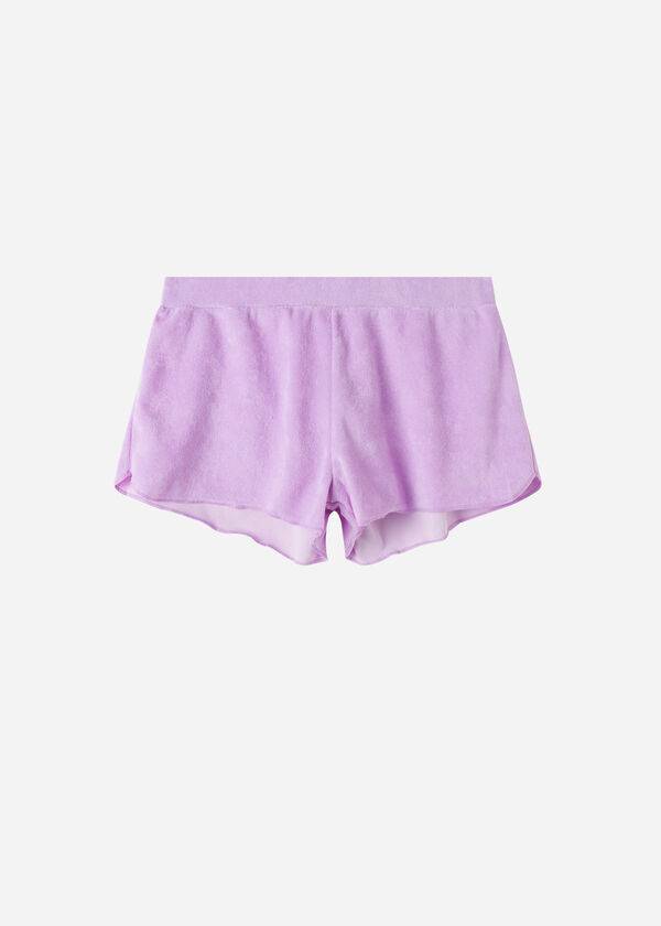 Cover Ups Calzedonia Terrycloth Shorts Dama Violet | RO2152VD