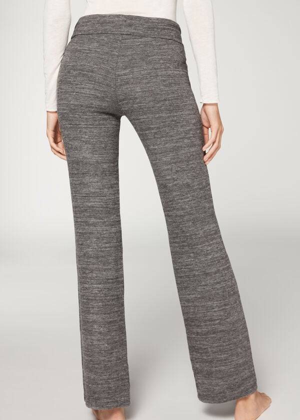 Pantaloni Calzedonia Cashmere Drept Dama Gri | RO2718PQ