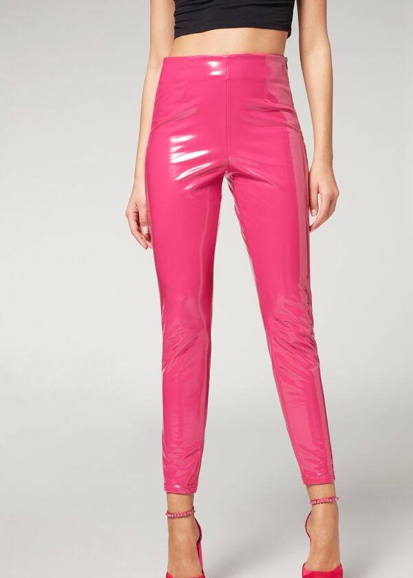 Pantaloni Calzedonia Slab in Thermal Vinyl Dama Roz | RO2739GL