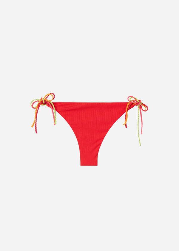 Pantaloni De Bikini Calzedonia Brazilian String Berlino Dama Rosii | RO1327RW