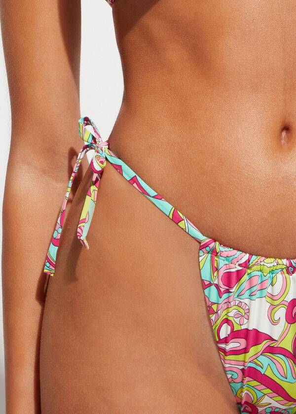 Pantaloni De Bikini Calzedonia Brazilian String Londra Dama Colorati | RO1338GL