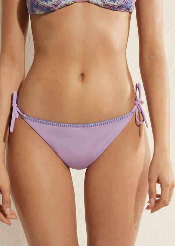 Pantaloni De Bikini Calzedonia Brazilian String Tel Aviv Dama Violet | RO1341KI