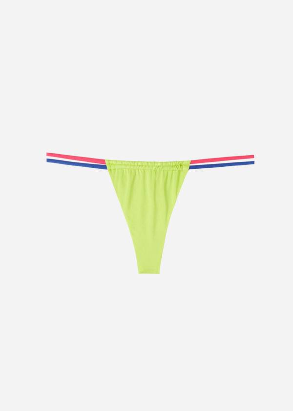 Pantaloni De Bikini Calzedonia Brazilian String Tokyo Eco Dama Verzi | RO1346VD