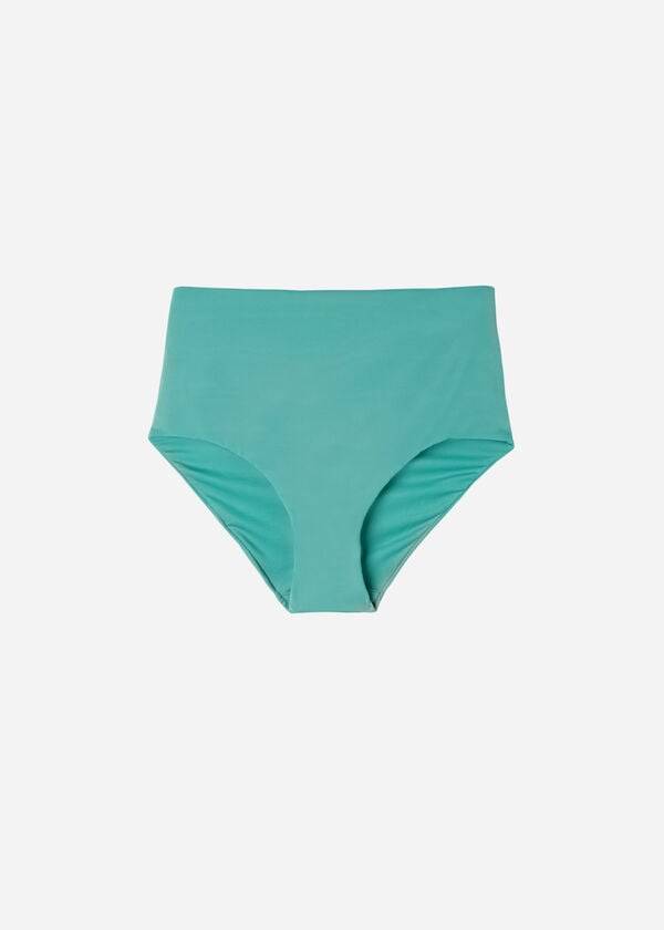 Pantaloni De Bikini Calzedonia High Shaper Talie Indonesia Eco Dama Turcoaz | RO1402QZ