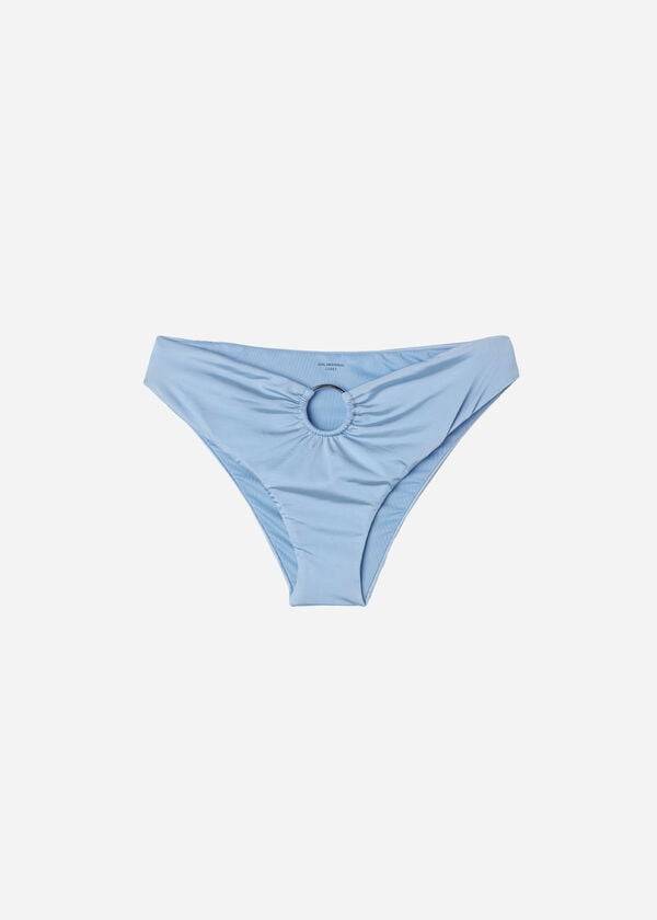 Pantaloni De Bikini Calzedonia High Talie Abu Dhabi Dama Albastri | RO1416GL