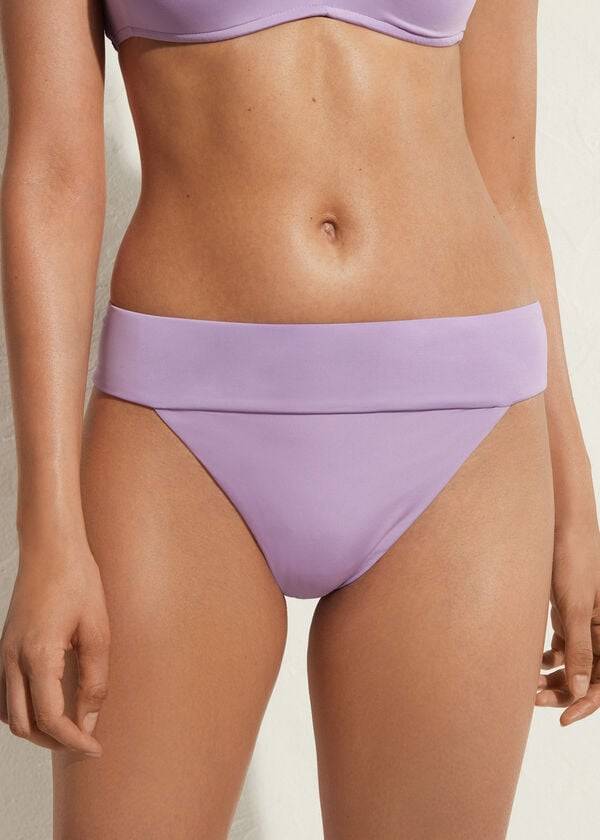 Pantaloni De Bikini Calzedonia High Talie Brazilian Indonesia Eco Dama Violet | RO1419KI