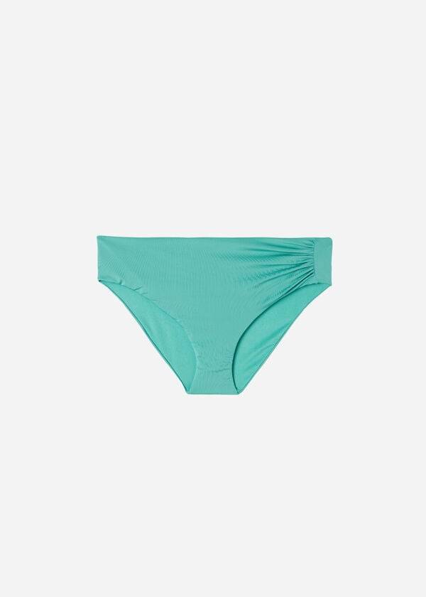 Pantaloni De Bikini Calzedonia High Talie Indonesia Eco Dama Turcoaz | RO1426NB