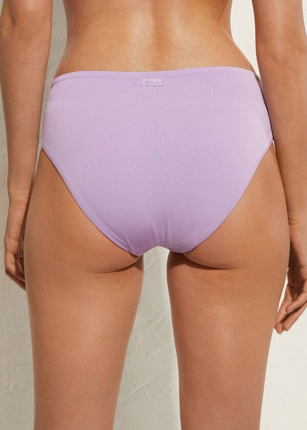 Pantaloni De Bikini Calzedonia High Talie Indonesia Eco Dama Violet | RO1428QZ