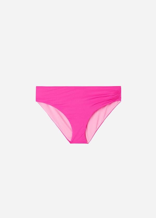 Pantaloni De Bikini Calzedonia High Talie Indonesia Eco Dama Roz | RO1431RW