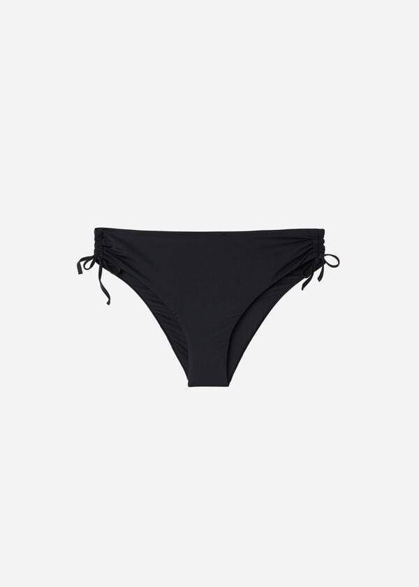 Pantaloni De Bikini Calzedonia High-Talie Drawstring Indonesia Dama Negrii | RO1455WY