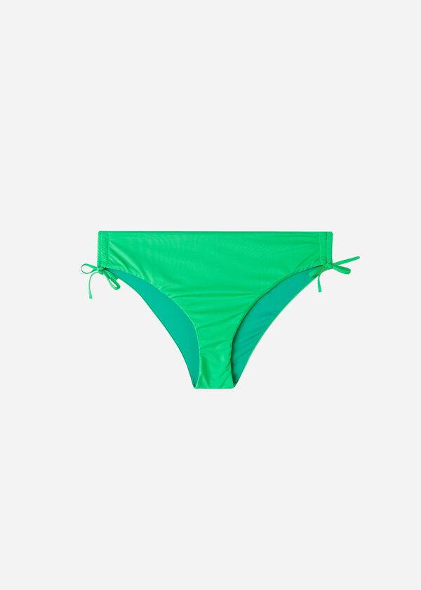 Pantaloni De Bikini Calzedonia High-Talie Drawstring Indonesia Dama Verzi | RO1456EX