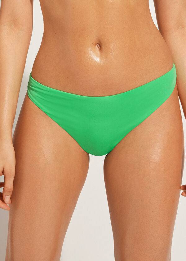 Pantaloni De Bikini Calzedonia Indonesia Eco Low rise Dama Verzi | RO1474XF