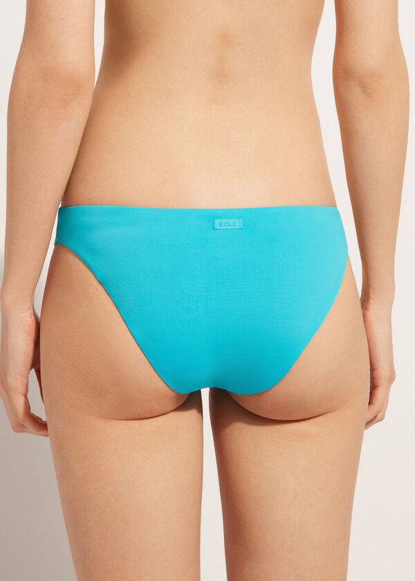 Pantaloni De Bikini Calzedonia Indonesia Eco Low rise Dama Turcoaz | RO1476VD