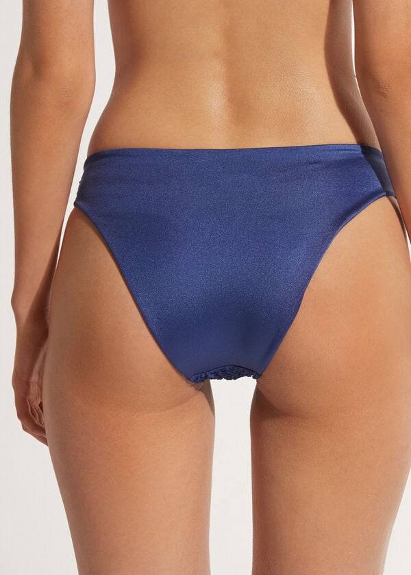 Pantaloni De Bikini Calzedonia Marrakech Dama Albastri | RO1500XF