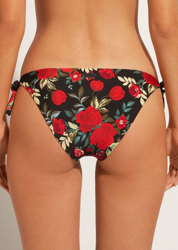 Pantaloni De Bikini Calzedonia Reversible String Nizza Dama Roz | RO1514OR