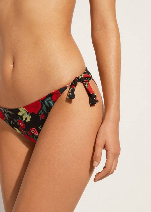 Pantaloni De Bikini Calzedonia Reversible String Nizza Dama Roz | RO1514OR