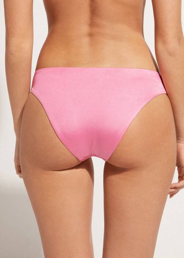 Pantaloni De Bikini Calzedonia Sequined Cannes rosa Dama Roz | RO1540OR