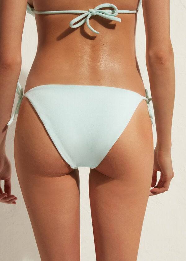 Pantaloni De Bikini Calzedonia String Beverly Hills Eco Dama Albastri | RO1583MA