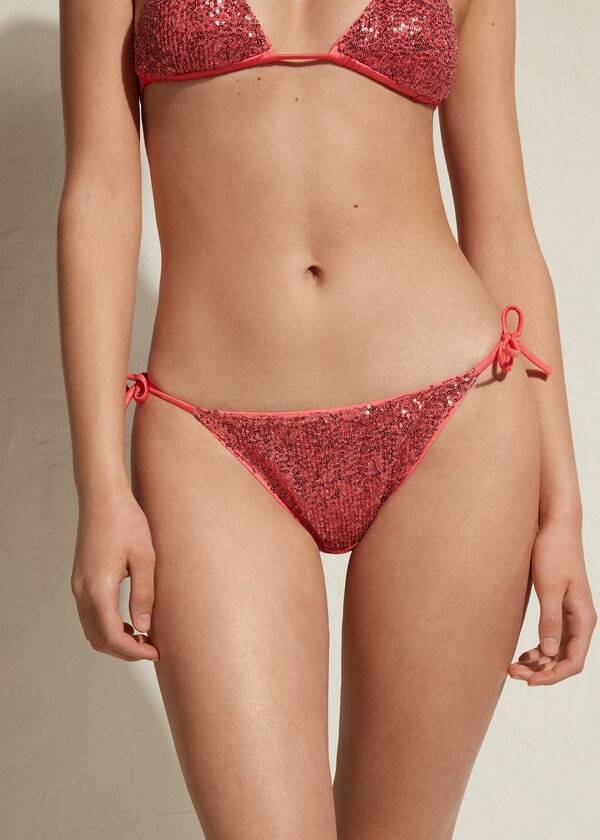 Pantaloni De Bikini Calzedonia String Cannes Dama Roz | RO1587RW