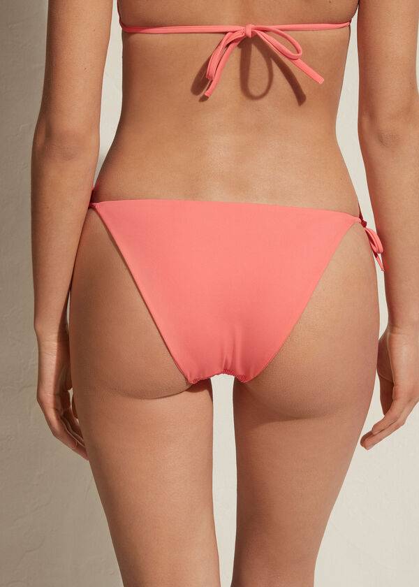 Pantaloni De Bikini Calzedonia String Lanzarote Dama Roz | RO1599HK