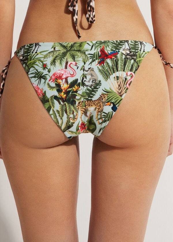 Pantaloni De Bikini Calzedonia String Nairobi Eco Dama Verzi | RO1611WY