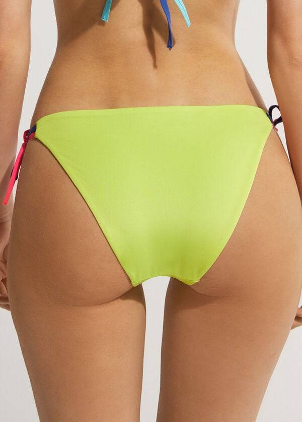 Pantaloni De Bikini Calzedonia String Tokyo Dama Verzi | RO1623FM