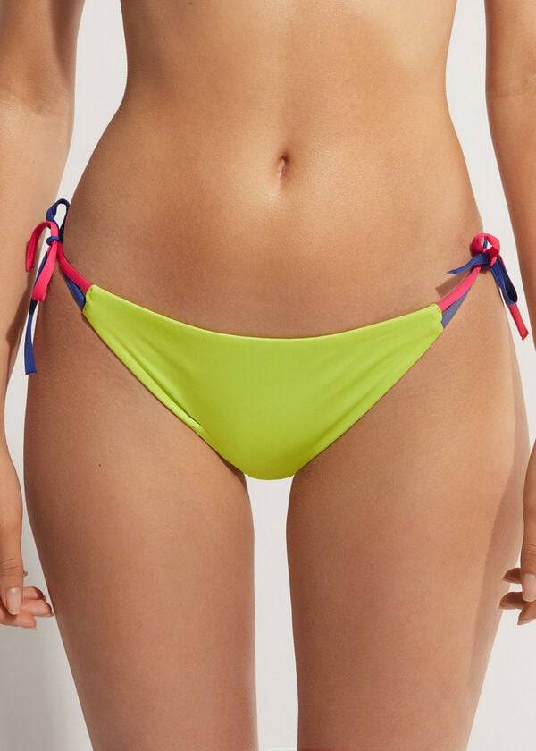 Pantaloni De Bikini Calzedonia String Tokyo Dama Verzi | RO1623FM