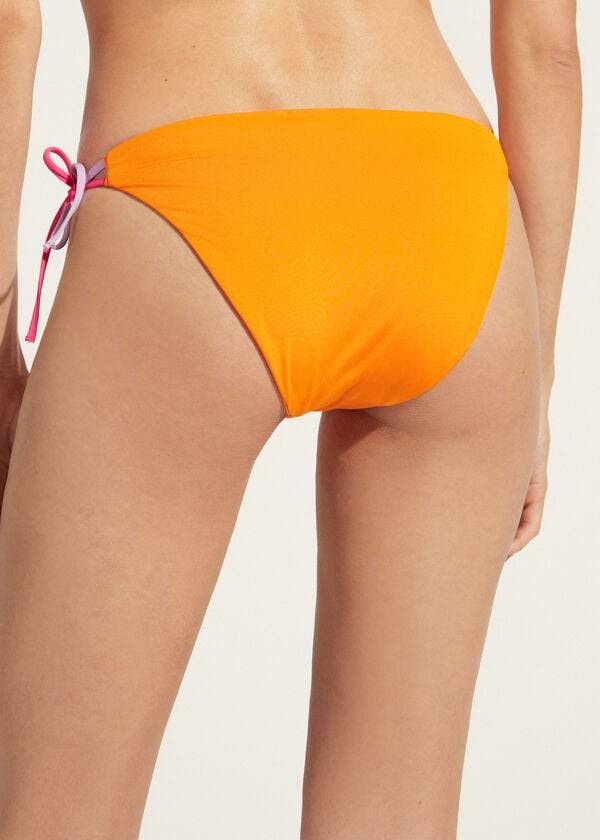 Pantaloni De Bikini Calzedonia String Tokyo Dama Portocalii | RO1624GL