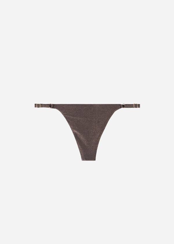 Pantaloni De Bikini Calzedonia Thin Sides Tanga Hollywood Dama Negrii | RO1629ZG