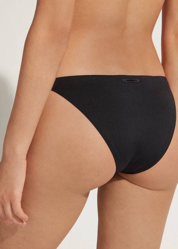 Pantaloni De Bikini Calzedonia Tied Indonesia Dama Negrii | RO1645PQ