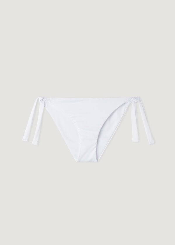 Pantaloni De Bikini Calzedonia Tied Indonesia Eco Dama Albi | RO1646AP