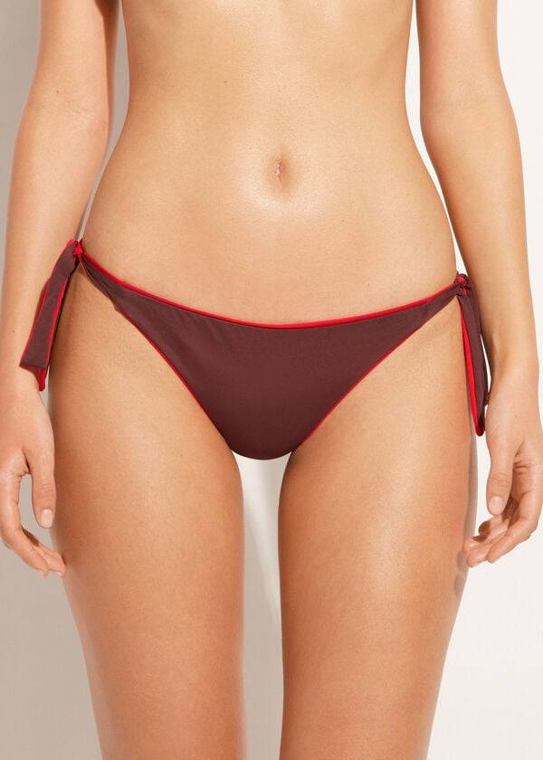 Pantaloni De Bikini Calzedonia Tied Indonesia Eco Dama Rosii | RO1652JJ