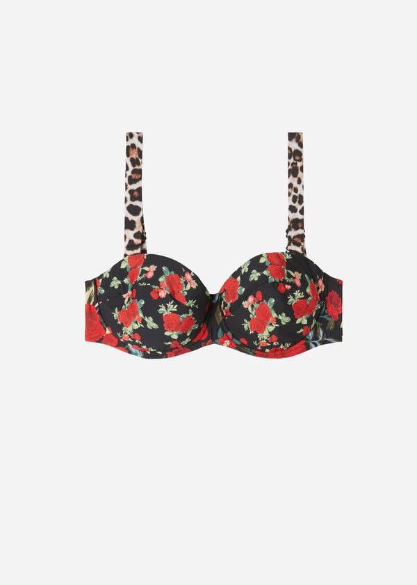 Topuri De Bikini Calzedonia Bandeau Lightly Căptușită Nizza Dama Roz Negrii | RO1694UT