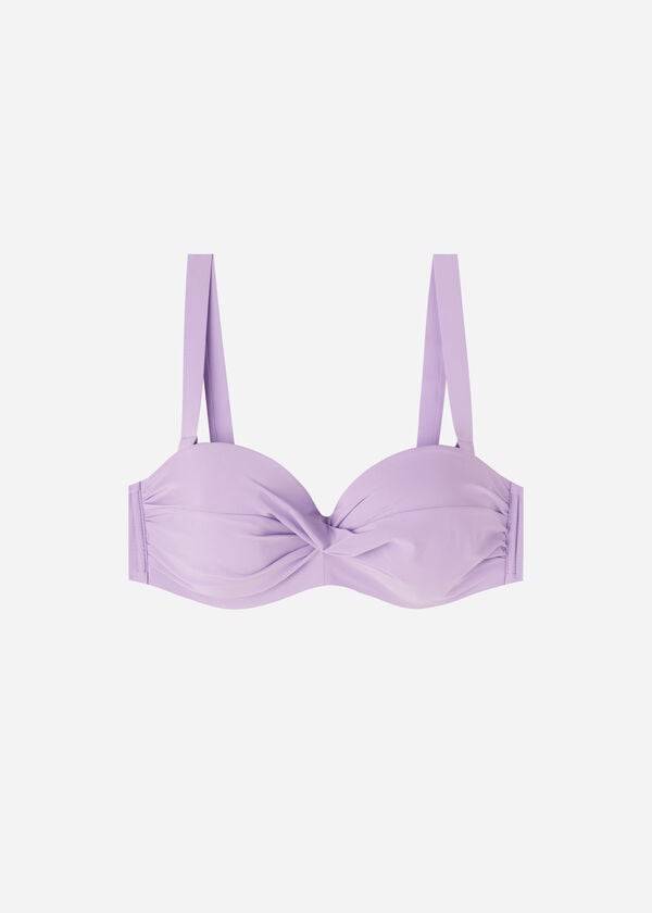 Topuri De Bikini Calzedonia Căptușită Bandeau Indonesia Dama Violet | RO1790NB