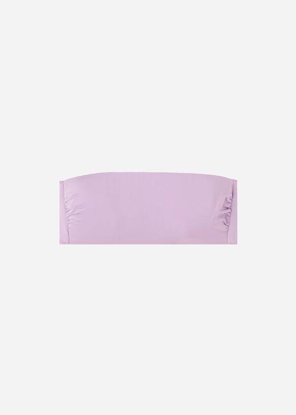 Topuri De Bikini Calzedonia Căptușită Bandeau Indonesia Eco Strapless Dama Violet | RO1808JJ