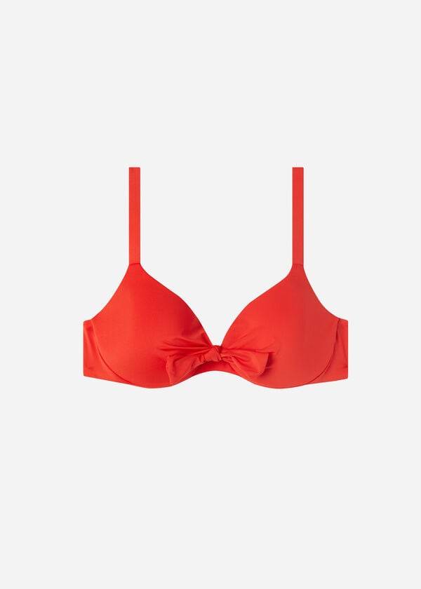 Topuri De Bikini Calzedonia Căptușită Push Up Indonesia Eco Sexy Dama Rosii | RO1831FM