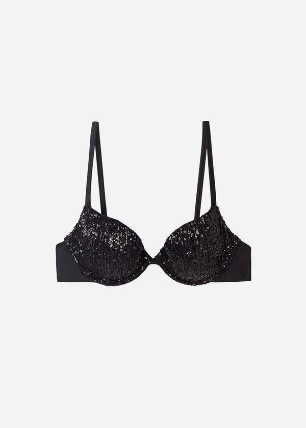 Topuri De Bikini Calzedonia Căptușită Push-Up Cannes Dama Negrii | RO1841BC