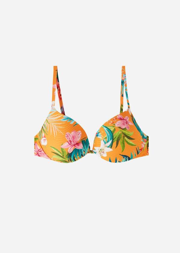 Topuri De Bikini Calzedonia Căptușită Push-Up Rio Eco Dama Portocalii | RO1875YU