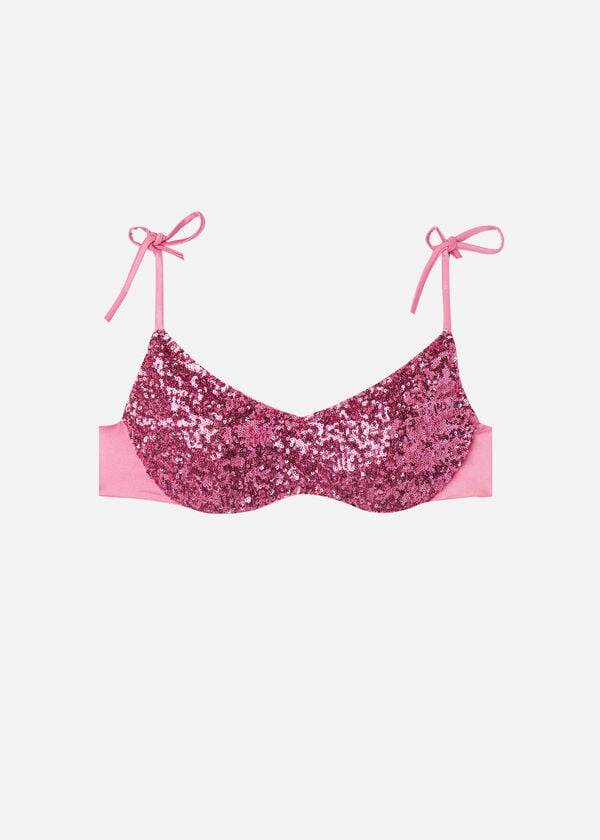 Topuri De Bikini Calzedonia Căptușită Tank-Stil Cannes rosa Dama Roz | RO1889ZG