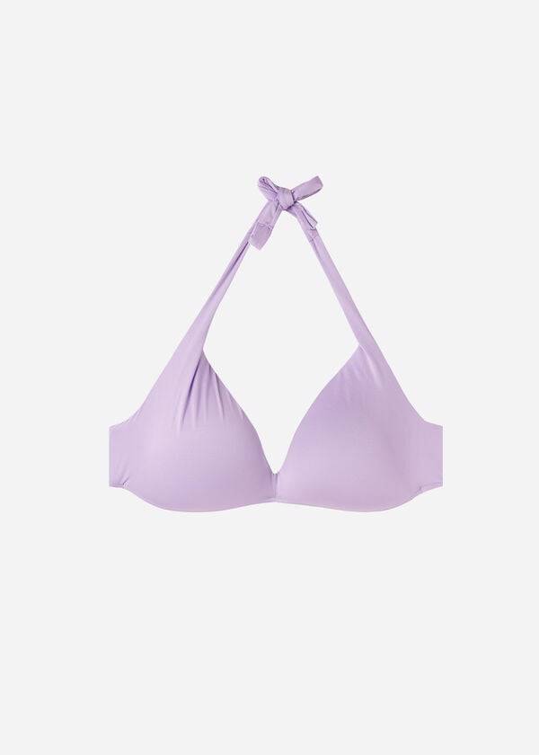 Topuri De Bikini Calzedonia Căptușită Triangle Indonesia Eco strass Dama Violet | RO1929IS