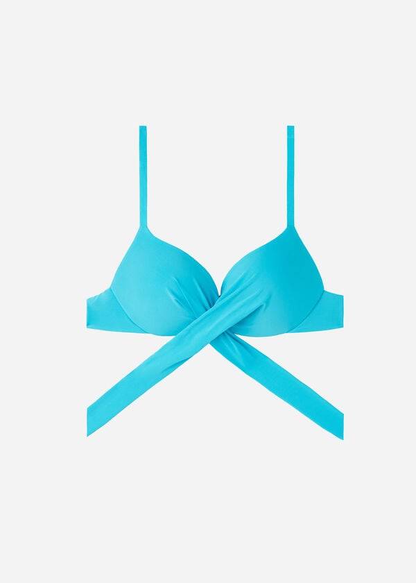 Topuri De Bikini Calzedonia Graduated Căptușită Push Up Indonesia Dama Turcoaz | RO1724AP