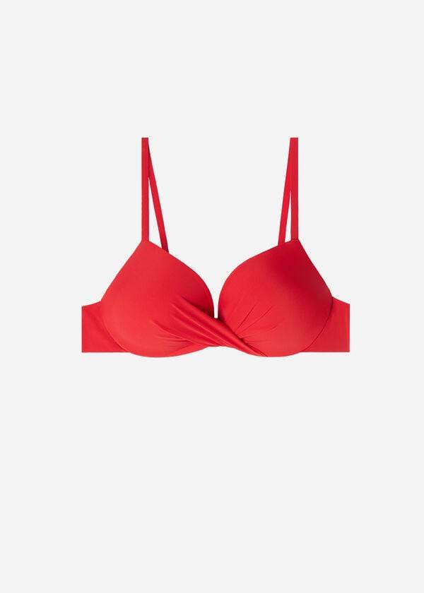 Topuri De Bikini Calzedonia Soft Graduated Super Căptușită Push-up Indonesia Dama Rosii | RO1961FM