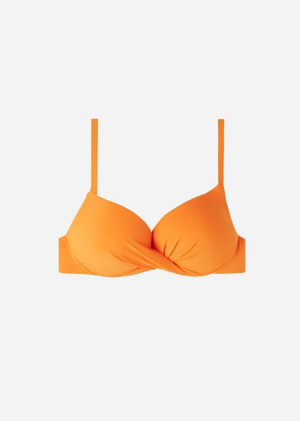 Topuri De Bikini Calzedonia Super Căptușită Push Up Indonesia Eco Dama Portocalii | RO1975WY