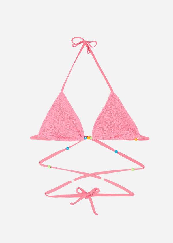 Topuri De Bikini Calzedonia Triangle String Tie San Diego Dama Roz | RO2062AP